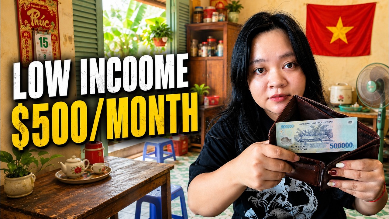 A Realistic Day of a Low-Income Office Worker in Vietnam | $500/Month Salary