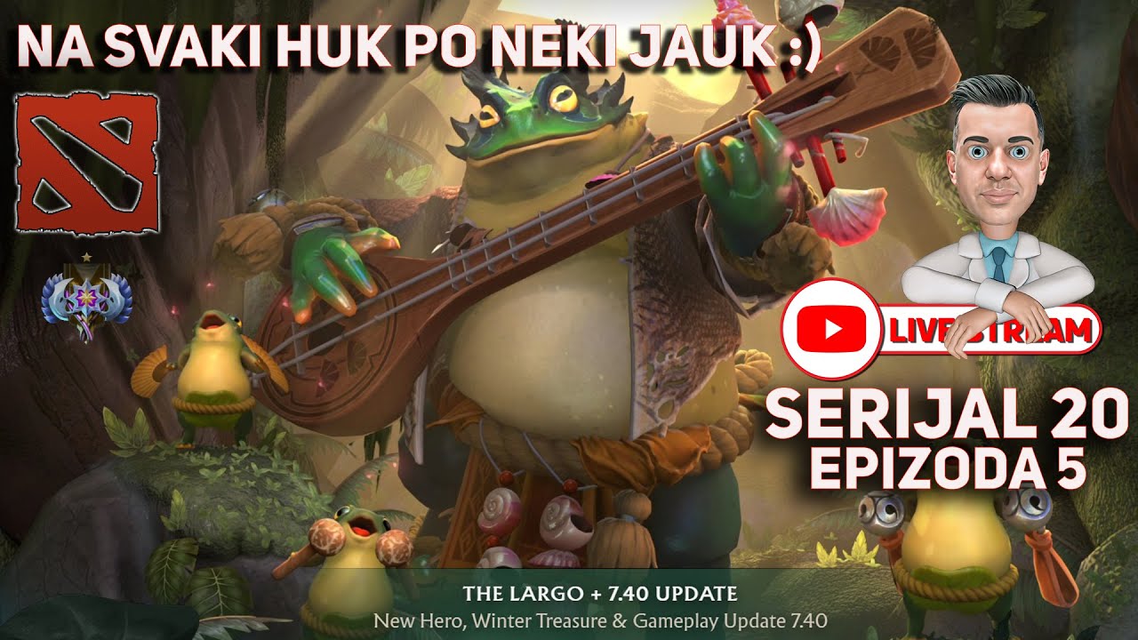 ❤️ DOTA 2 solo ranked livestream l S20 E05 l Dobro vladanje i nabadanje :)
