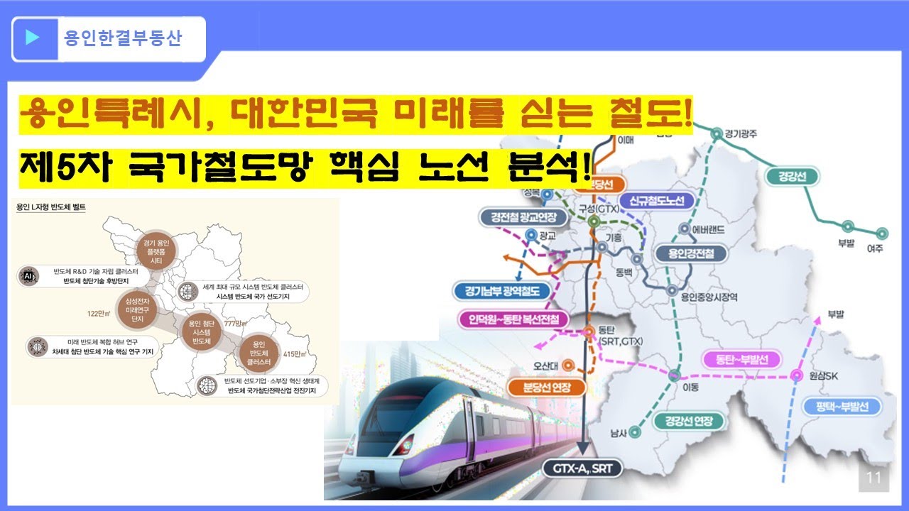 용인특례시, 대한민국 미래를 싣는 철도! 제5차 국가철도망 핵심 노선 분석!