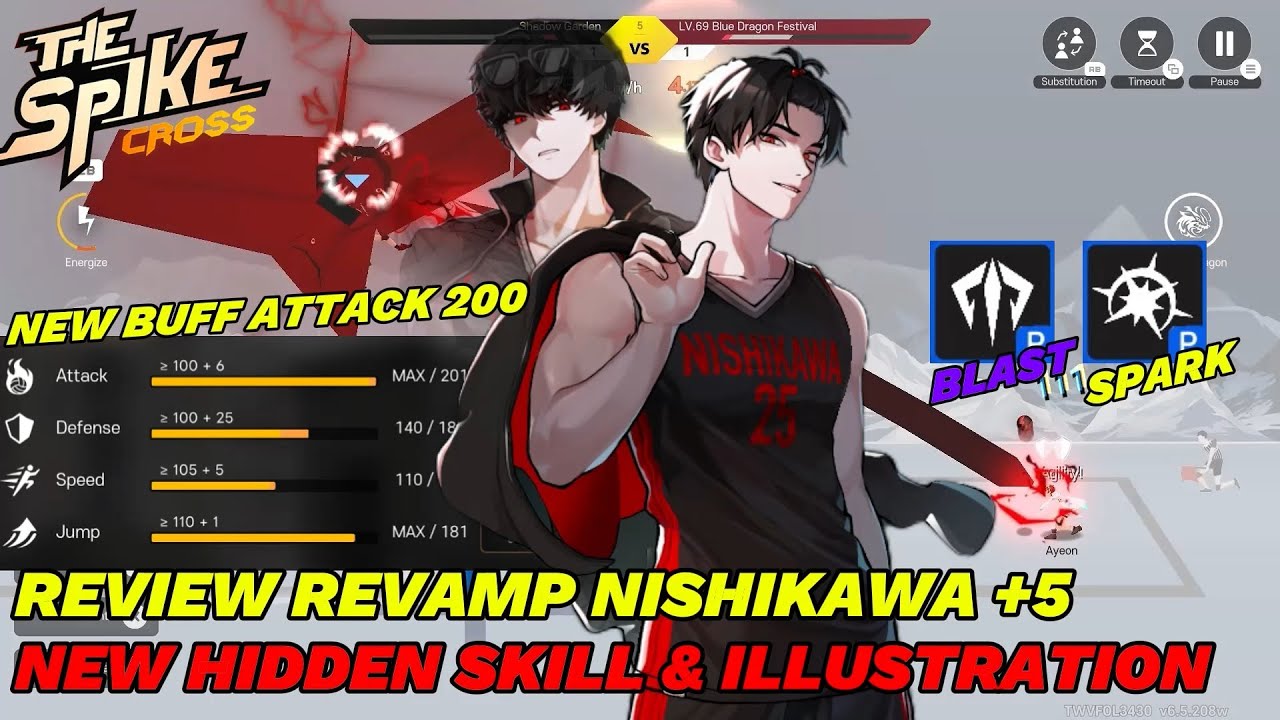 Revamp Nishikawa Black Got New 2 Hidden Skill & Illustration, Buff Stats 200 Atk - The Spike Cross