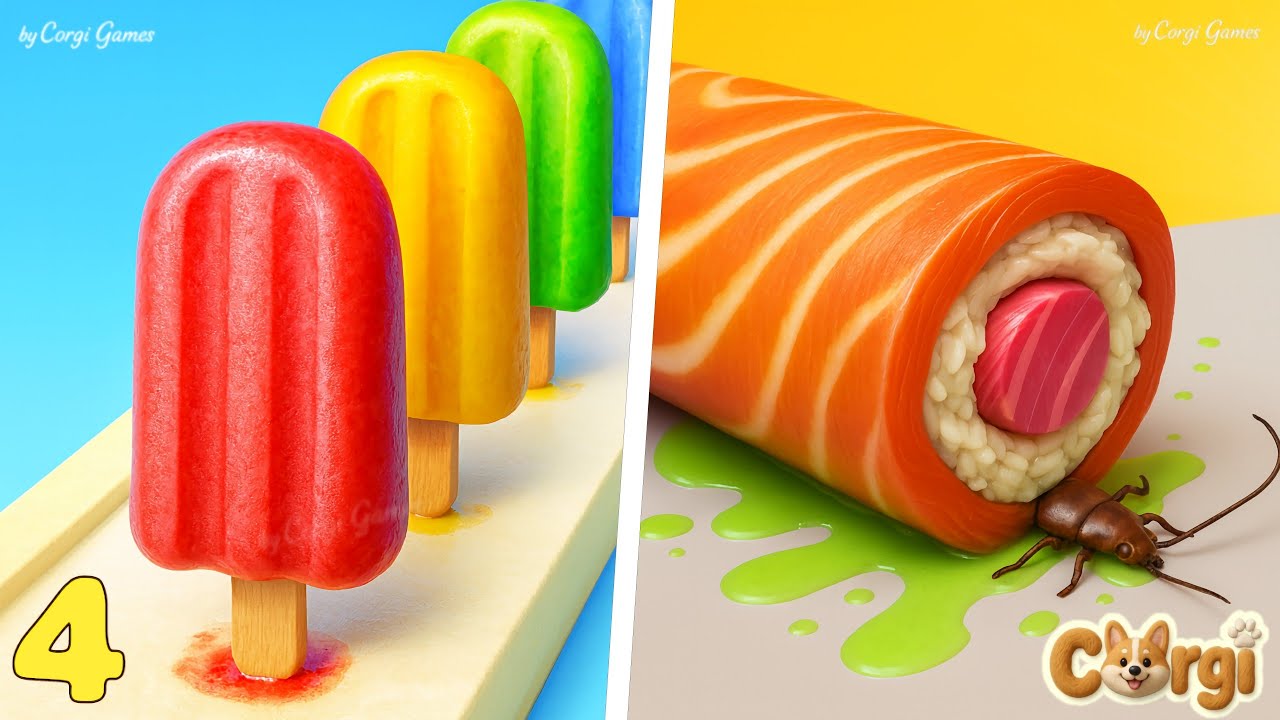 Popsicle Stack 🆚 Sushil Roll 3D - All Levels Satisfying Walkthrough Gameplay PART 4