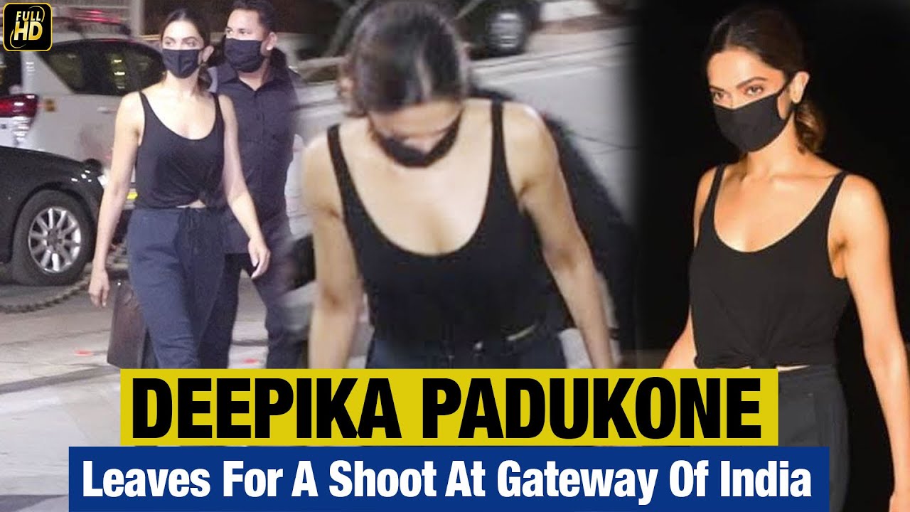 Deepika Padukone Looks MAGICAL In BLACK Amid HEAVY SECURITY As She Leaves For Shoot