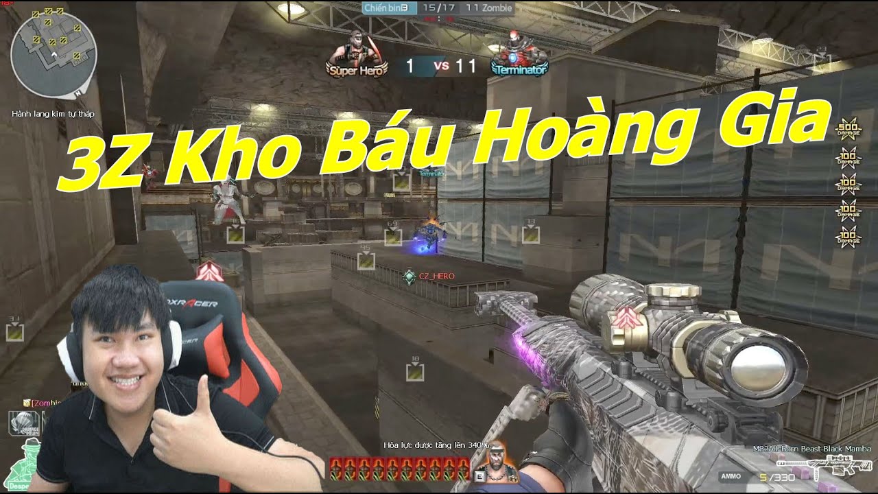 C&acirc;n Team Với 3Z-VIP Trong Kho B&aacute;u Ho&agrave;ng Gia - Tiền Zombie v4