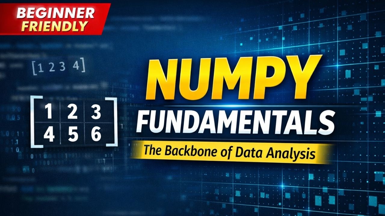 NumPy Full Course for Beginners | NumPy Fundamentals – The Backbone of Data Analysis