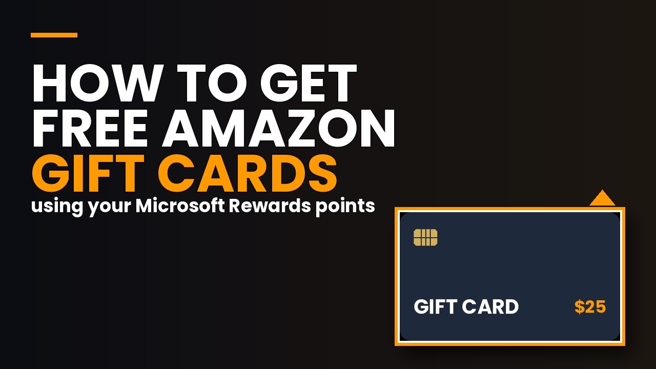 How to Get Free Amazon Gift Cards with Microsoft Rewards -#microsoftrewards