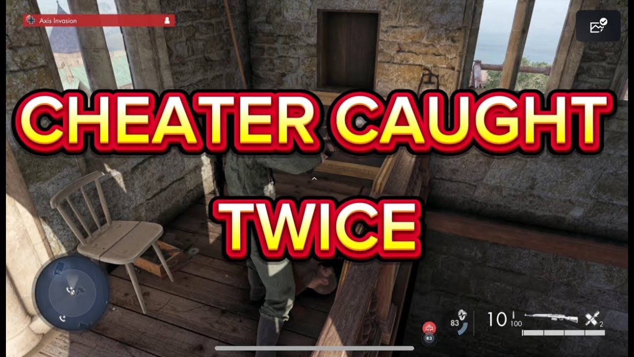 Sniper Elite Resistance - Axis invasion Cheater caught