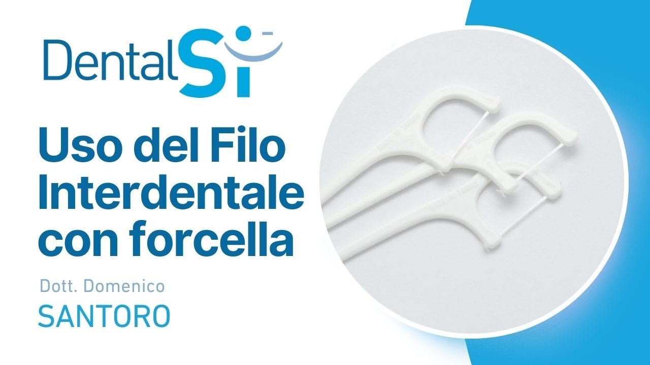 Uso del Filo Interdentale con forcella