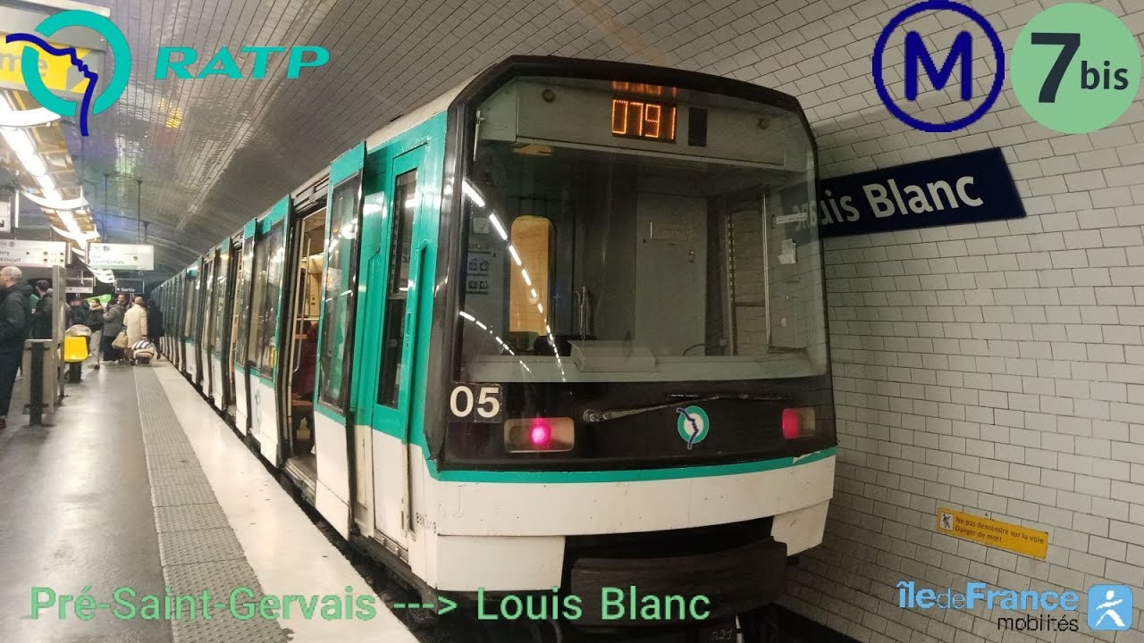 Métro 7bis RATP - MF88 N°05 Pré-Saint-Gervais --- Louis Blanc (ANNONCE SONORE👂🔊👨🎧🎙)