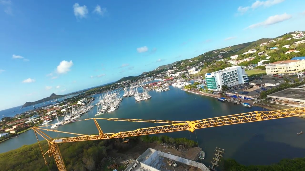 Flying at Rodney bay city development