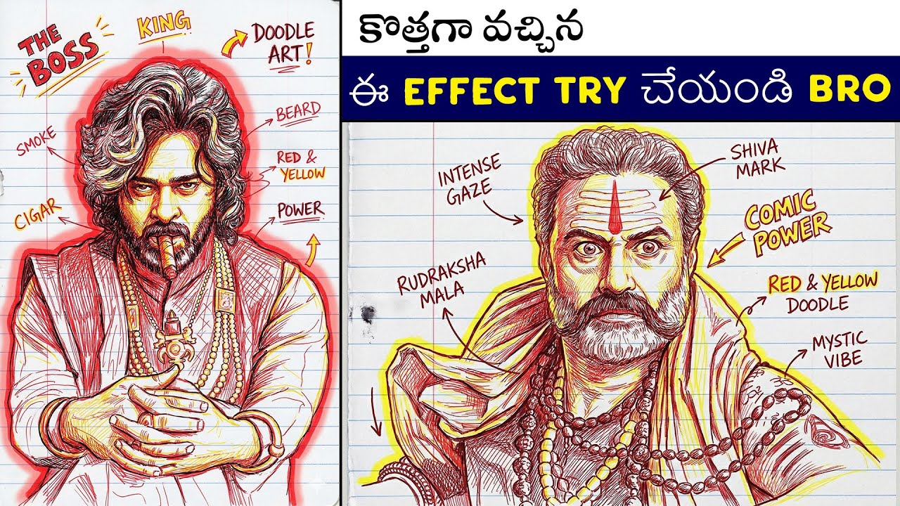 How to Create Doodle Art Comic Style AI Photos & Videos in Telugu | FREE AI Tools Step-by-Step
