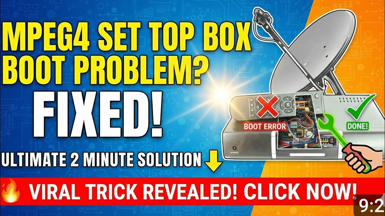 mpeg4 set top box boot problem !!#mpeg4 #सेटटॉपबॉक्स #ddfreedish📡