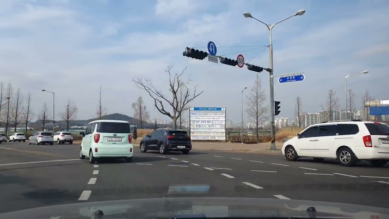 4K 수원 박지성로 - 인천 올리브백화점 드라이브 영상