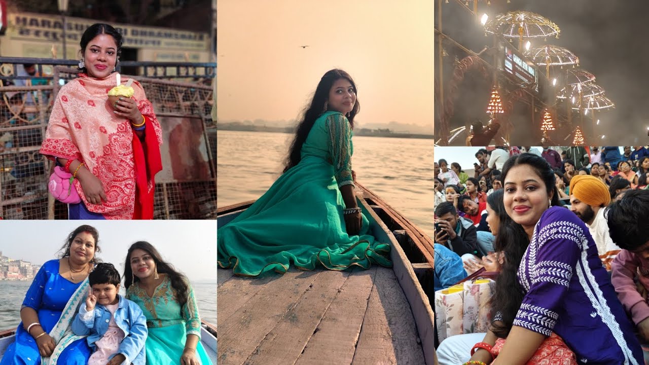 বেনারসের তৃতীয় দিন। নৌকায় ফটোশুট করা আর সাথে ছিল  কাশীর ফেমাস চাট।🥰🔱#bengalivlog#varanasi