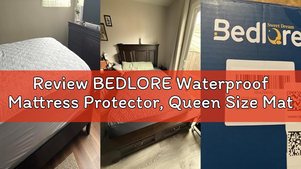 Review BEDLORE Waterproof Mattress Protector, Queen Size Mattress Pad Noiseless with Deep Pocket 6