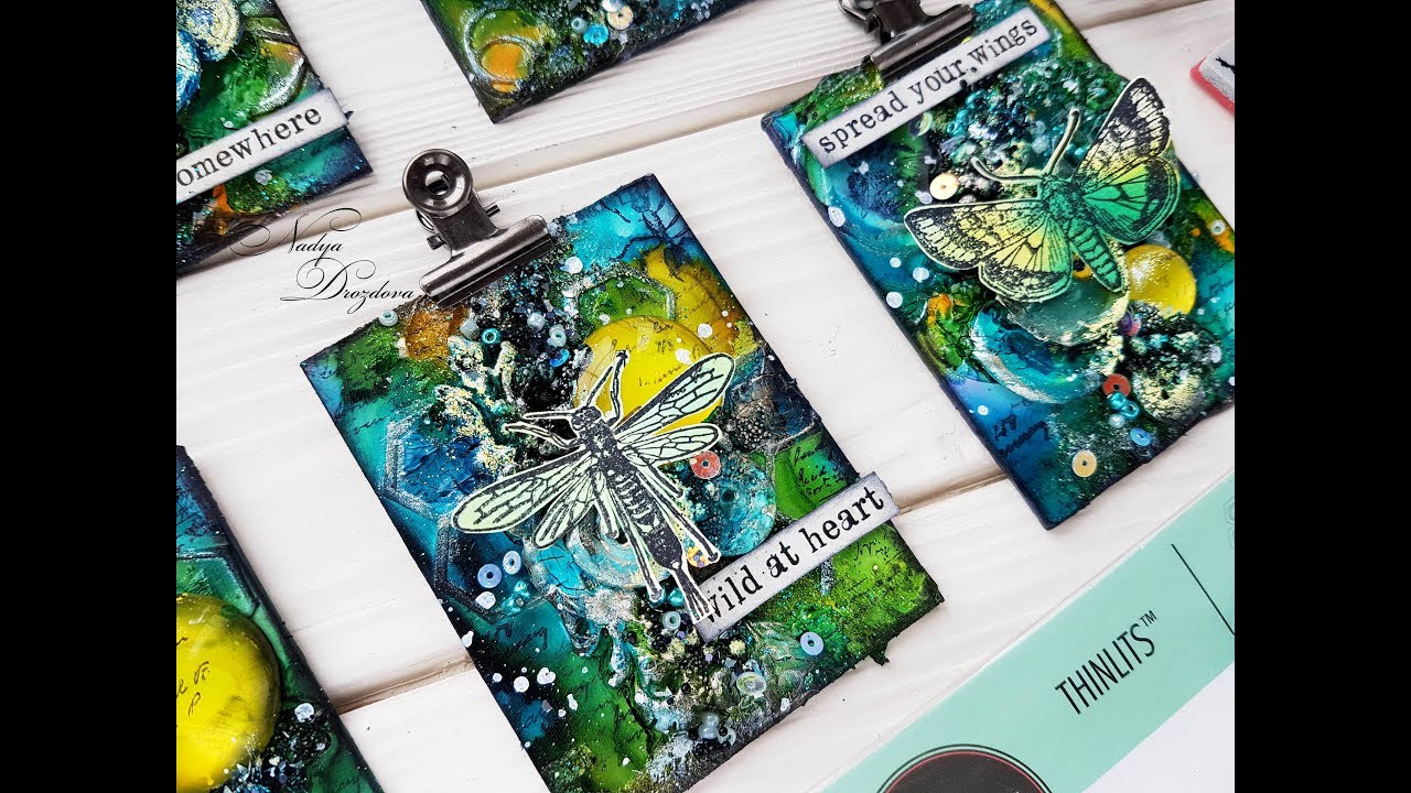 Step-by-Step Mixed-media ATC series 