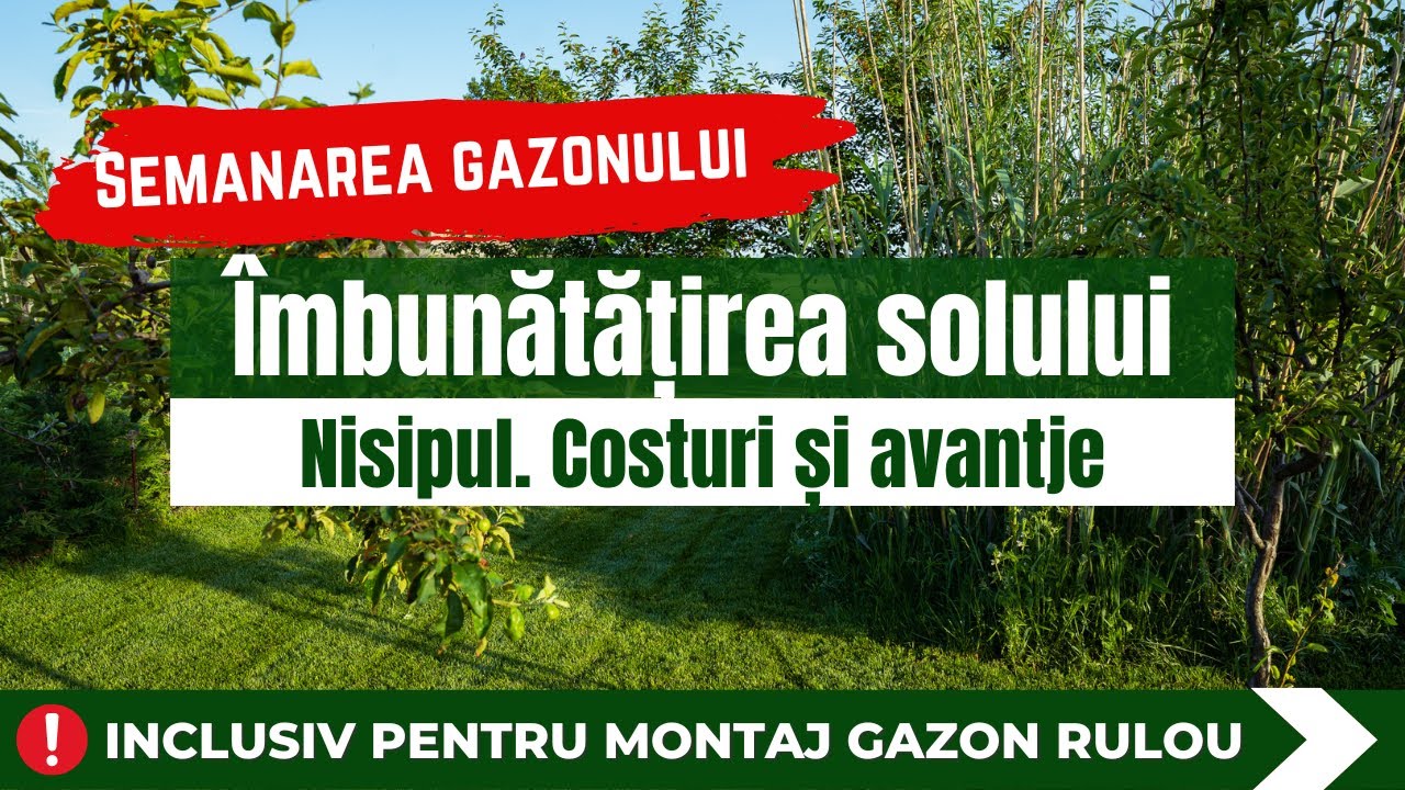 &Icirc;mbunătățirea solului cu nisip la semănare gazonului sau montaj gazon rulou - semintegazon.ro