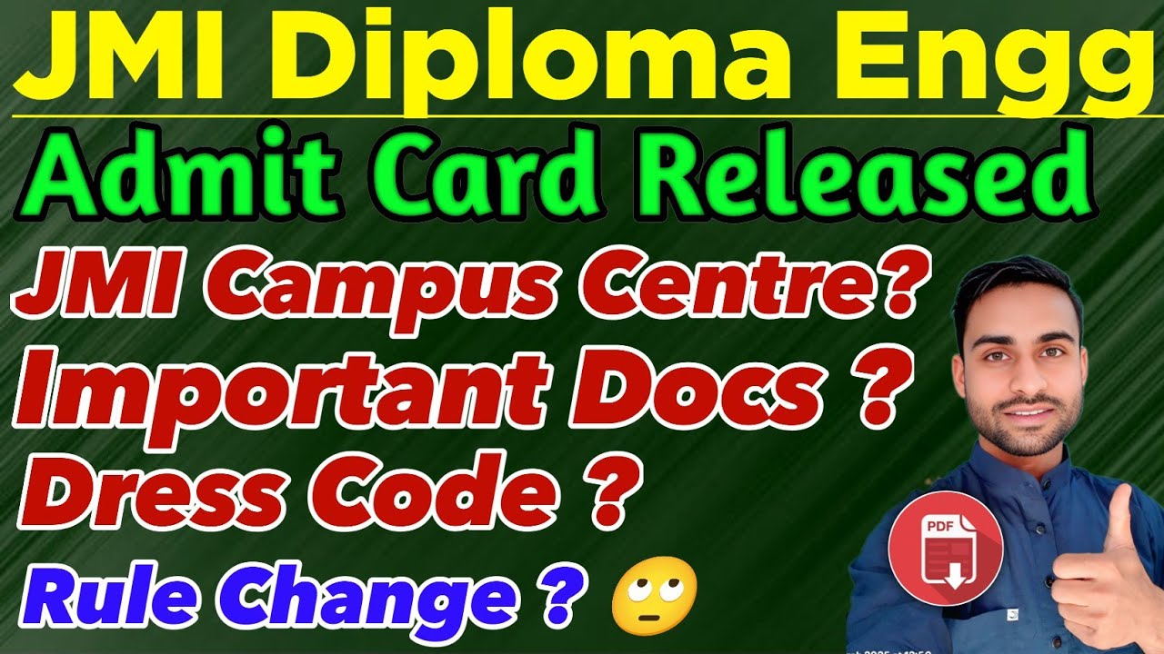 Jamia Admit Card OUT? Shocking 😳 Update for Diploma Aspirants 2025!