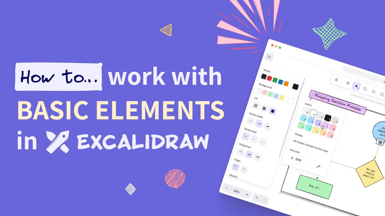 💡 How to work with BASIC ELEMENTS in Excalidraw 👀 | TUTORIAL #17