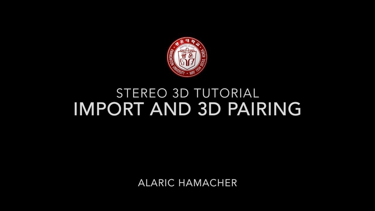 Editing stereoscopic 3D with Edius. Tutorial for Import and Pairing