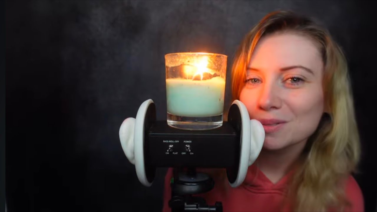 ASMR - Cosy Whispers and Mouth sounds Crackling Candle