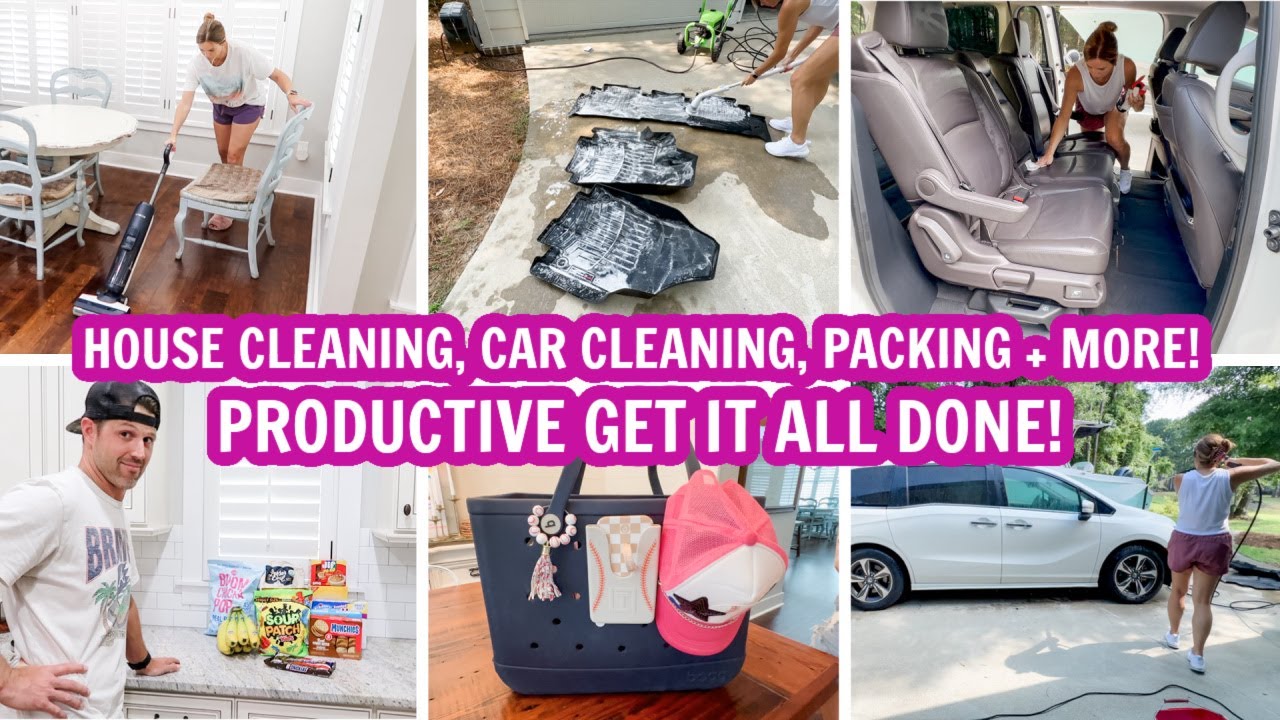 EXTREME CLEAN WITH ME + CAR CLEANING MOTIVATION + PACKING FOR VACATION & MORE!