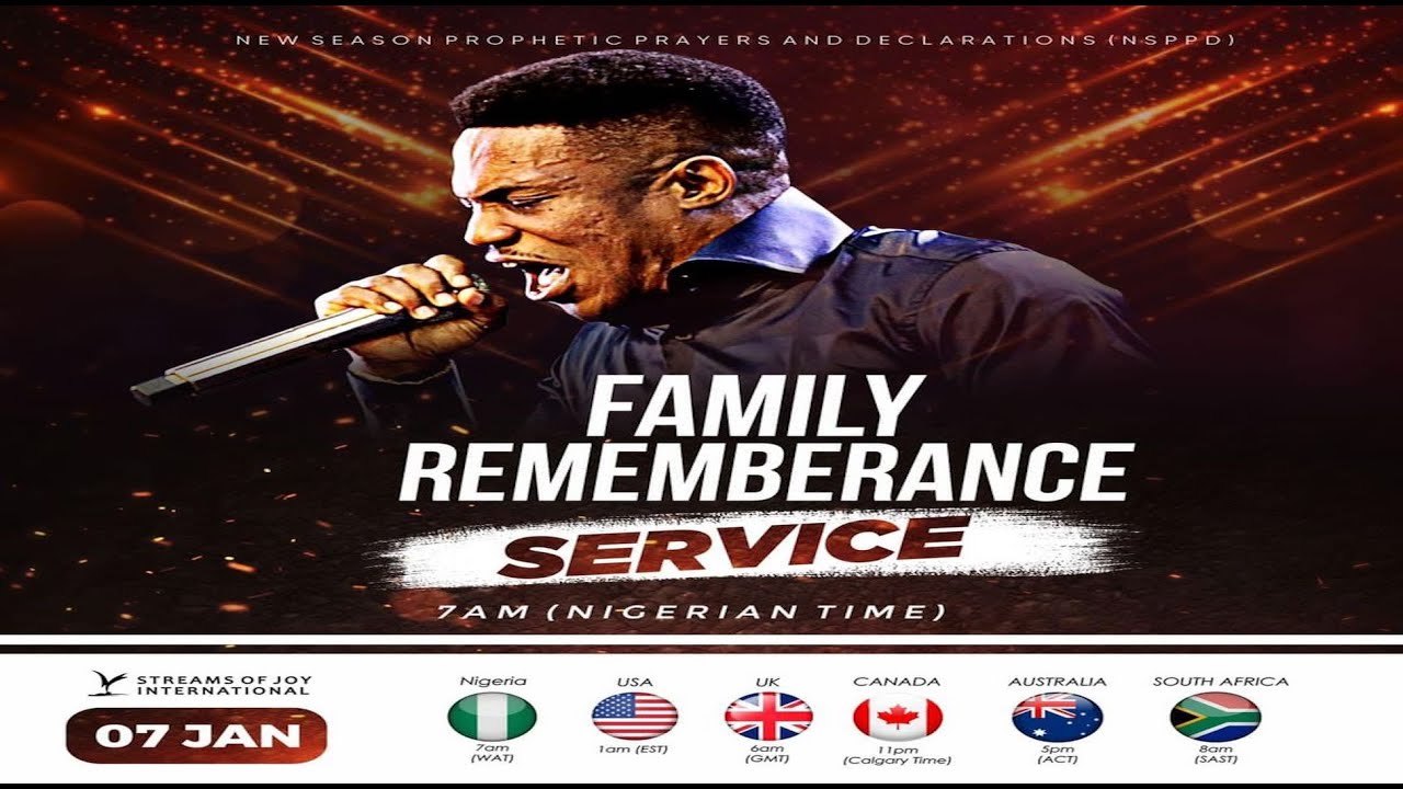 FAMILY REMEMBRANCE SERVICE - 7th January 2022