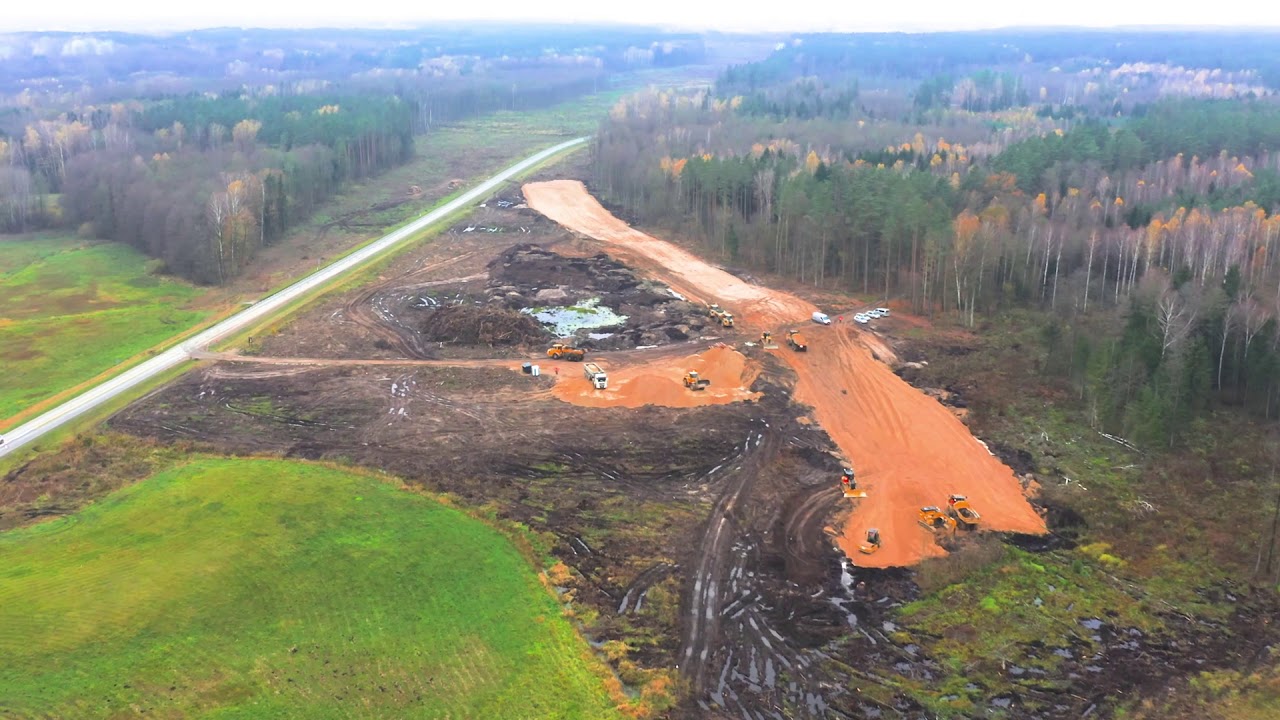 S61 węzeł Ełk Południe – węzeł Wysokie - film z powietrza - Listopad 2020