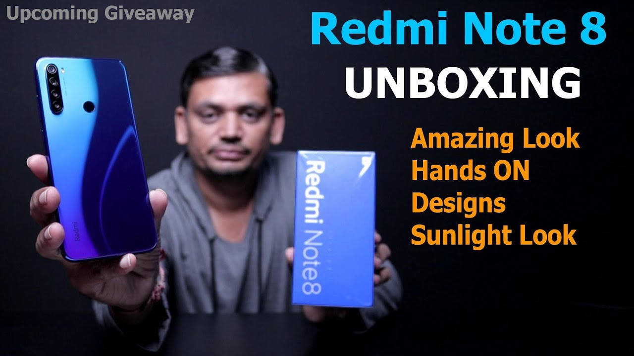 Redmi Note 8 Unboxing (Blue Color, Amazing Sunlight Look, Designs, Hands ON & Etc)