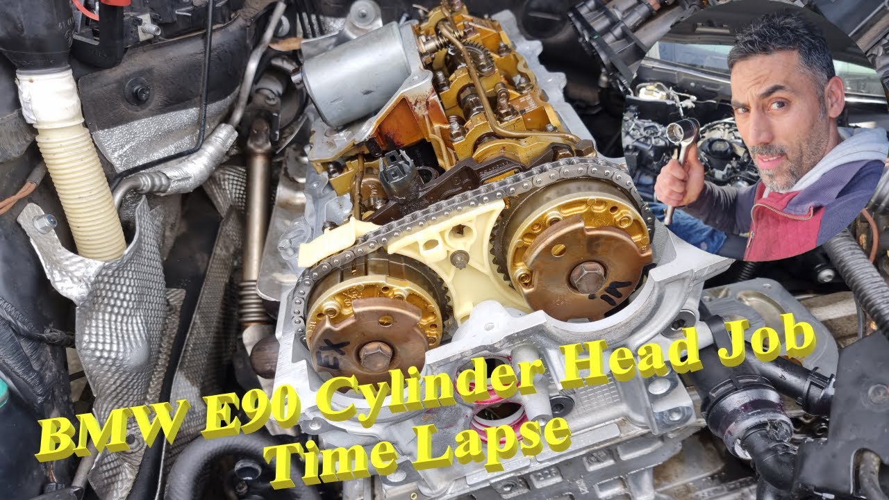 Time Lapse BMW N46 Cylinder Head Job behind the scenes