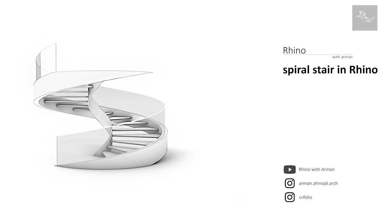 spiral stair modeling in rhino | decorative stair in rhino