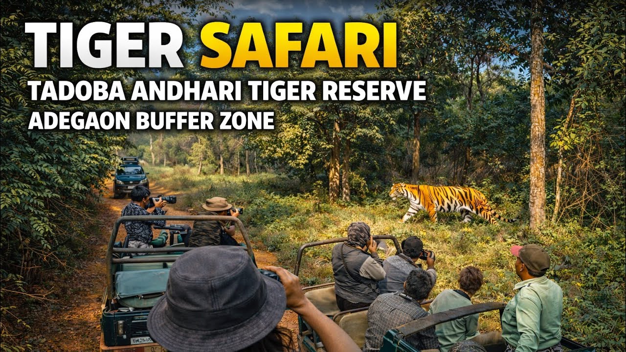 Tadoba Andhari Tiger Reserve II Safari Experience in the Adegaon Buffer Zone. II Tiger - Shambhu II