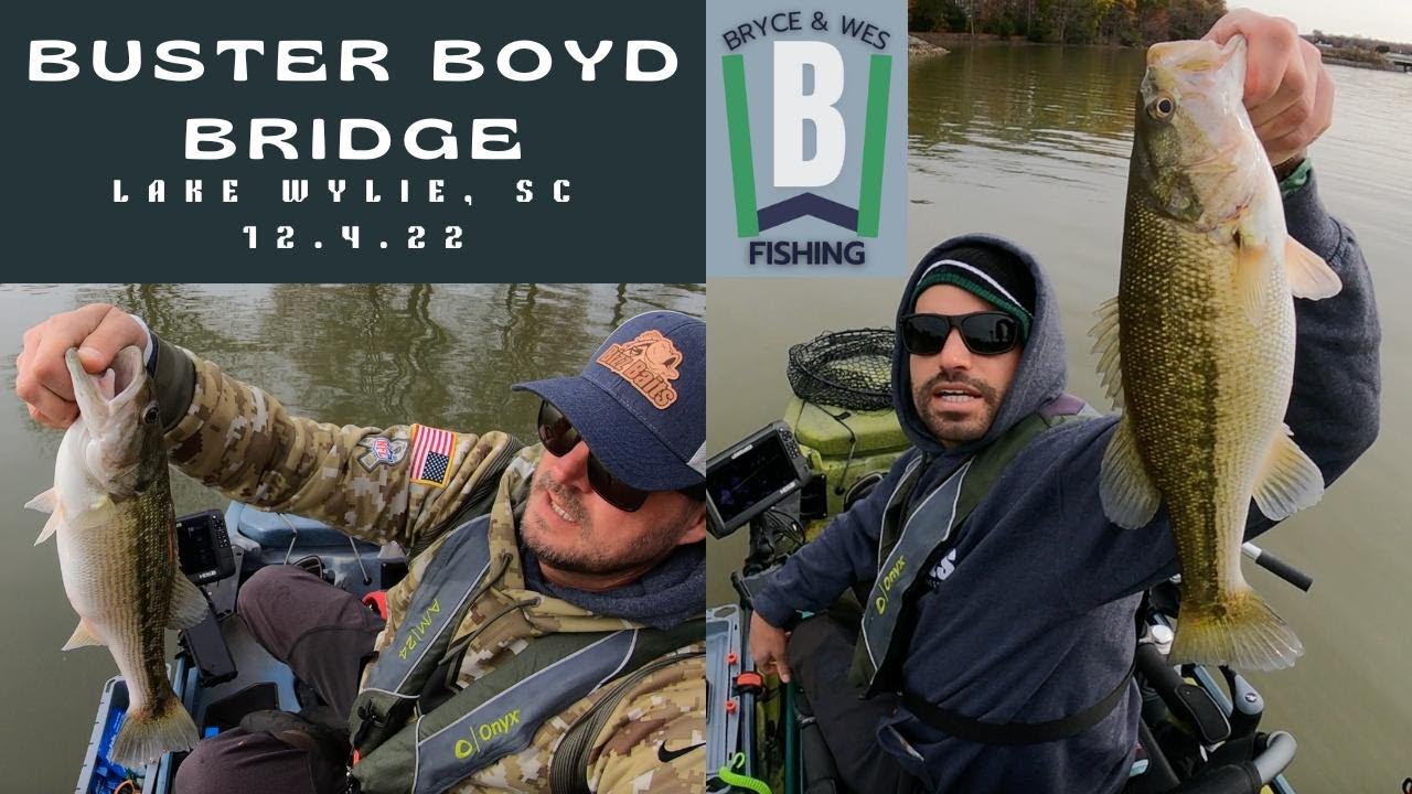 BUSTER BOYD BRIDGE BASS FISHING!!! Lake Wylie SC 12.4.22
