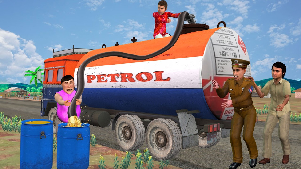 Petrol Tanker Se Chori Petrol Crisis Hindi Kahaniya Hindi Moral Stories New Funny Comedy Video