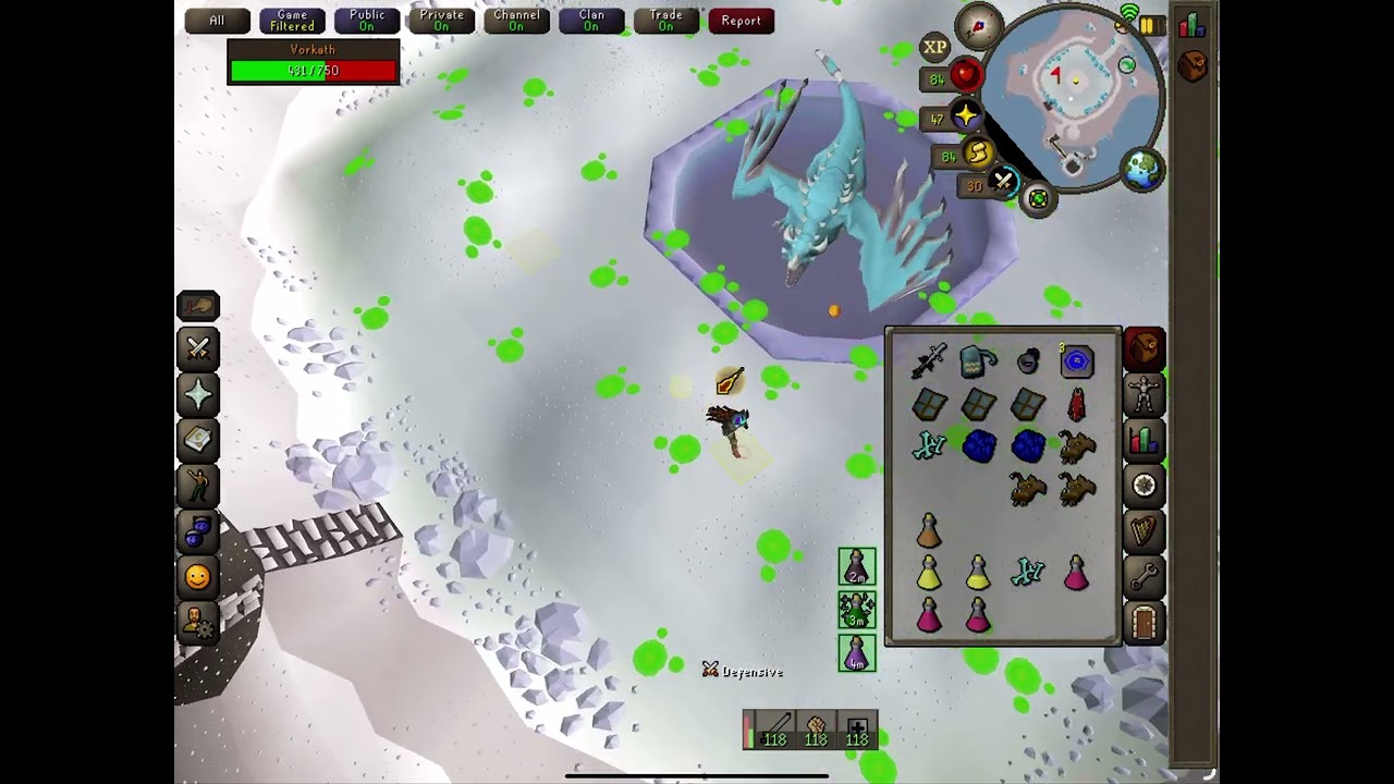 Ring of stone +  Vorkath chill zone