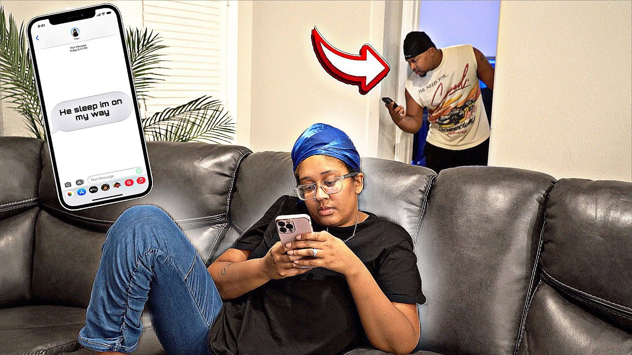 HE'S SLEEP IM ON MY WAY PRANK ON HUSBAND! *HE WENT OFF*