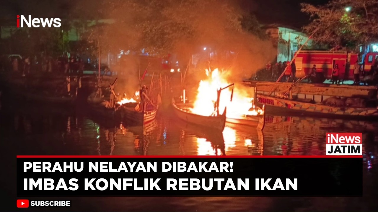 Perebutan Ikan, 4 Perahu Nelayan di Pelabuhan Pasuruan Dibakar Orang Tak Dikenal | iNews Jatim