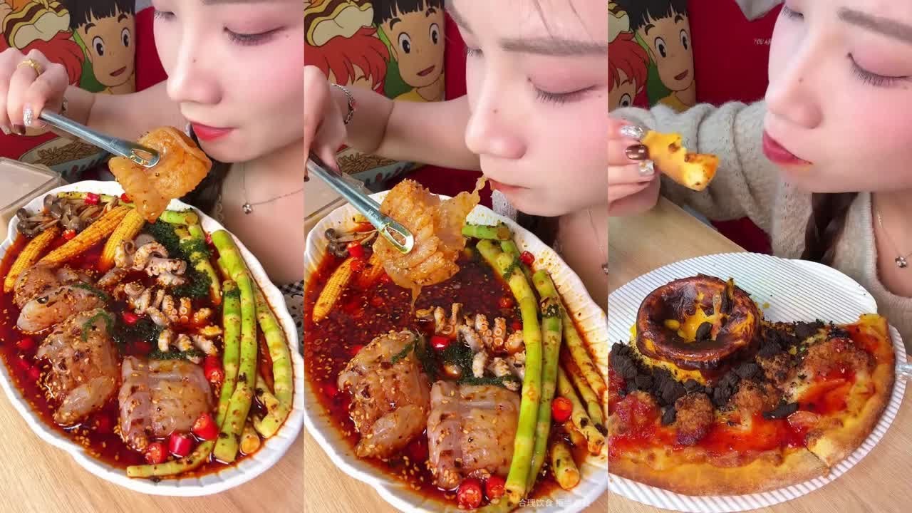 ASMR BLACK BEAN NOODLES, SPICY SEAFOOD, SPICY ENOKI MUSHROOM, 불닭 팽이버섯 먹방, OCTOPUS, 짜장 라면 먹방MUKBANG