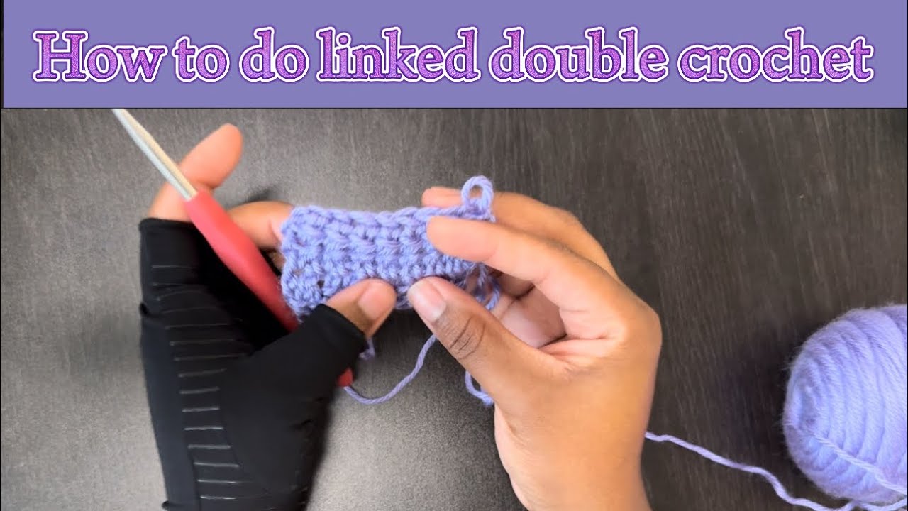 LEFT HANDED: How to do linked double crochet (NO HOLES) beginner friendly tutorial