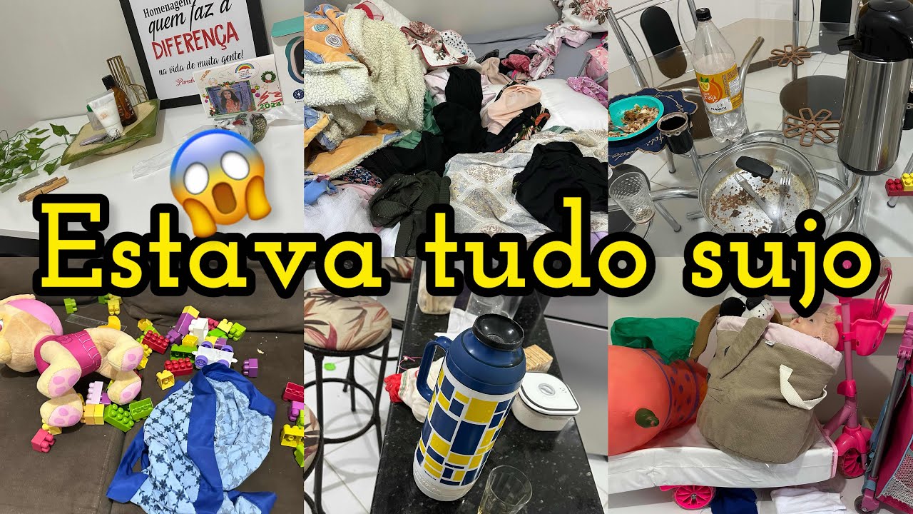NÃO AGUENTEI! 😭 Estava tudo sujo | Faxina pesada na casa toda