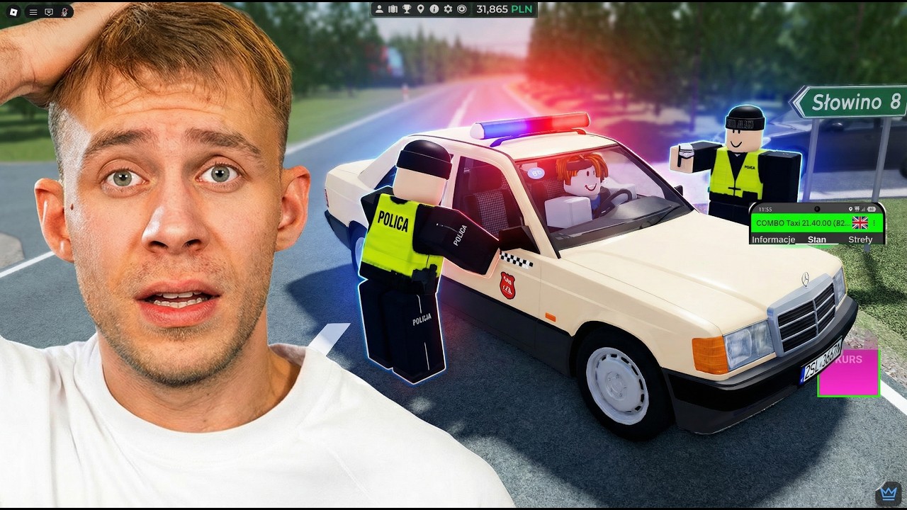 POLICJA MNIE ZŁAPAŁA (Polish Car Driving Roblox)