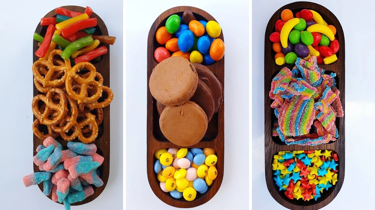 FILLING PLATTER WITH SWEETS ASMR! 🌈🍬