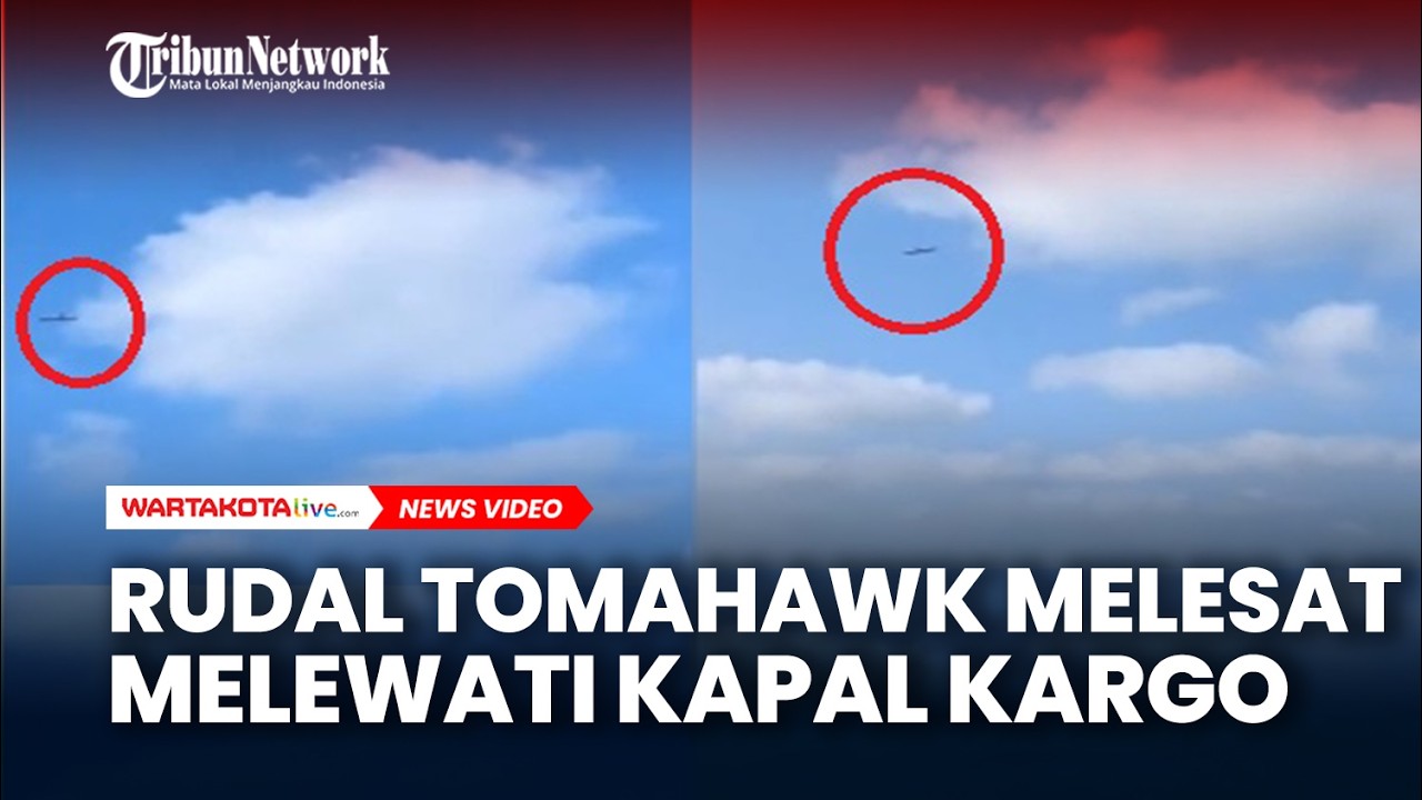 Rerekam Rudal Tomahawk Melesat Melewati Kapal Kargo Filipina