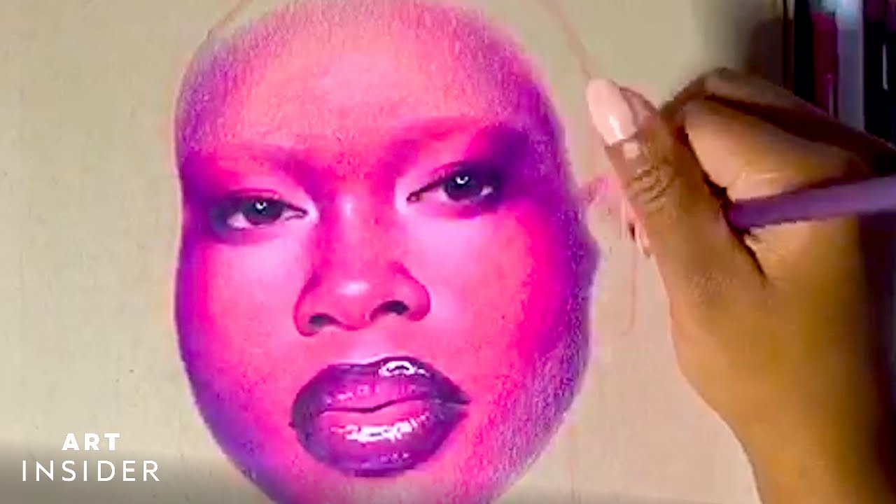 Artist Draws Lifelike Portraits Using Only One Color | Insider Art