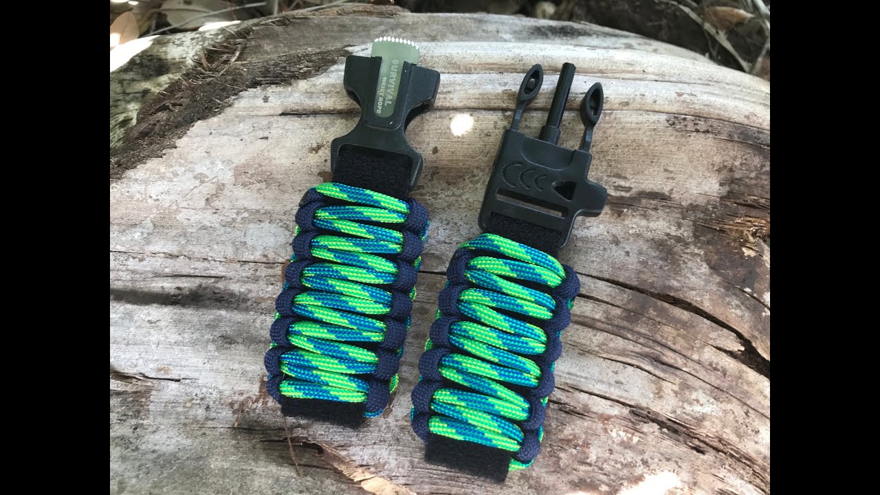 USA Survival Paracord World Florida - Neon Green Camouflage Navy Adjustable Survival Paracord Band