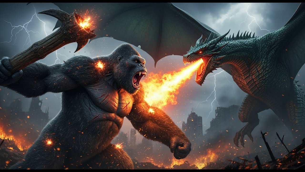 🔥🦍🐉 King Kong vs the Dragon: The Final Battle ⚔️🔥