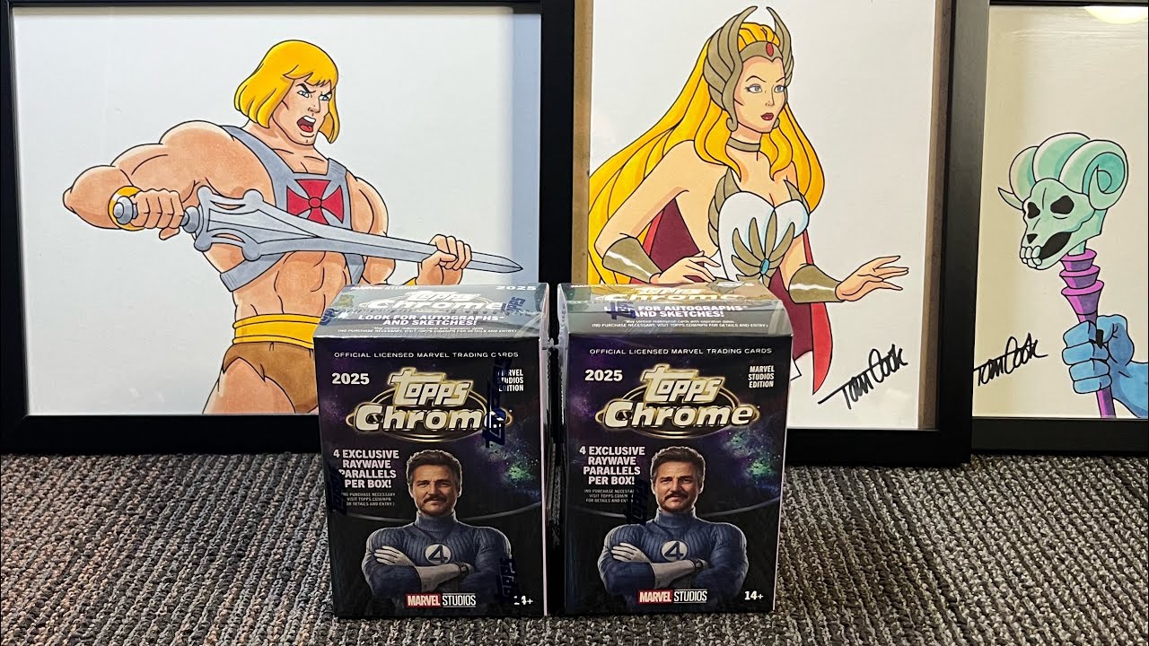 Болит горло, но всё ещё кручу Topps Chrome Marvel Studios
