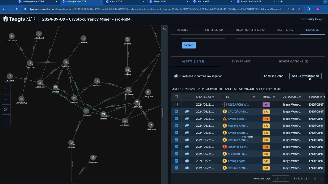 Secureworks Taegis XDR Entity Graph Demo