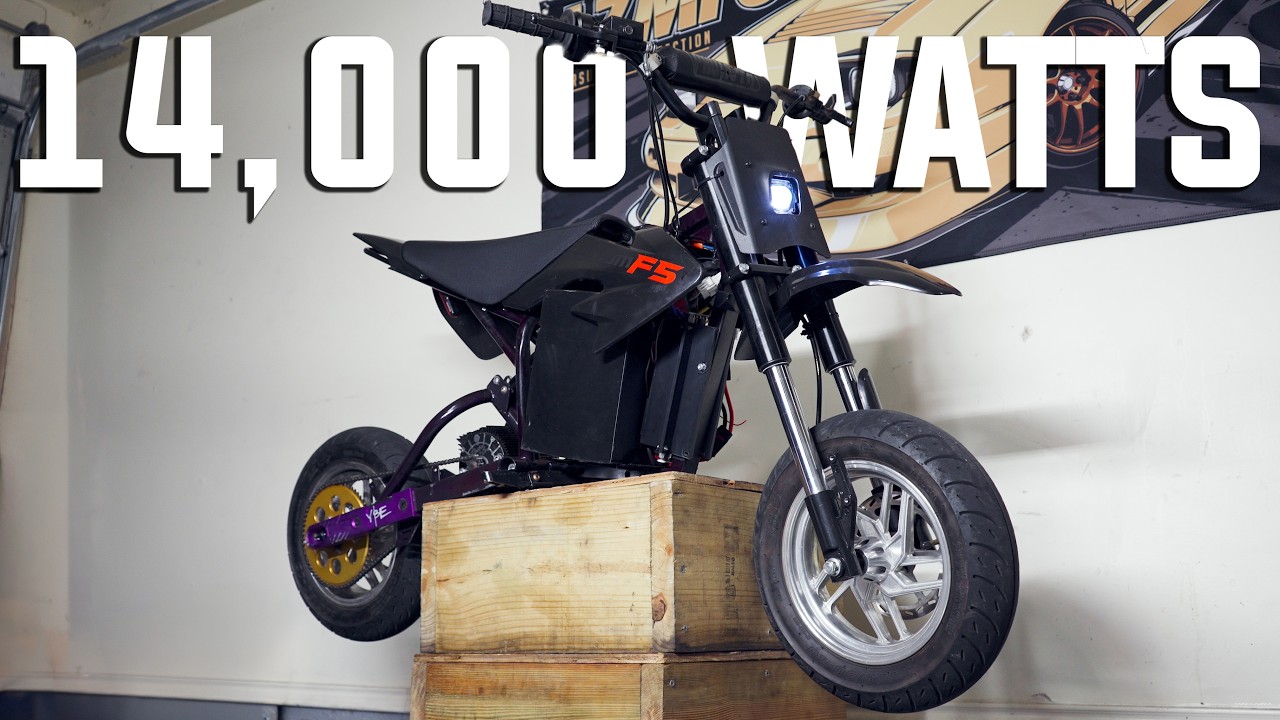 I Made A Razor MX650 20X More Powerful // 72v Razor MX650 Supermoto Build