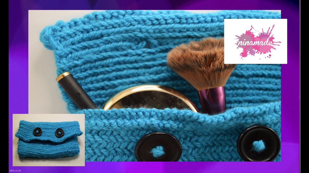 DIY. Tricoter une trousse en point d'arête//How to knit the herringbone stitch