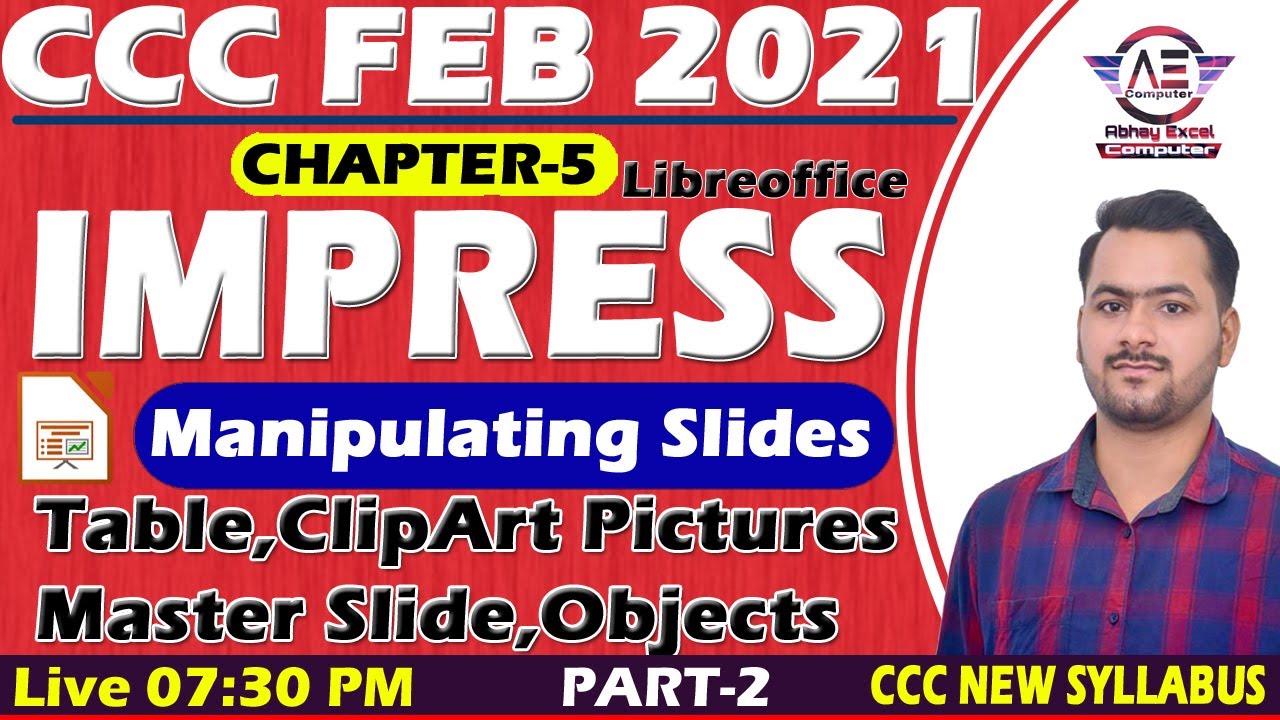 Class 2-Libreoffice Impress Manipulating Slides|CCC Exam February 2021| CCC Complete Course in hindi